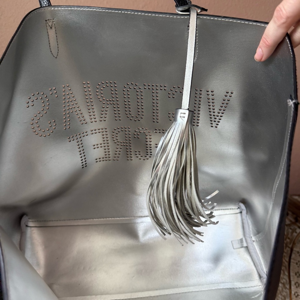 Victoria's Secret Black Tote with Tassel - Picture 4 of 7